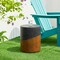 Set of 2 17.75"H Multi-functional MGO Faux Terrazzo and Wood Texture Garden Stool or Planter Stand or Accent Table